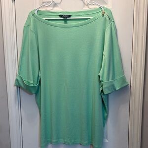 Ralph Lauren Women's Mint Green Top